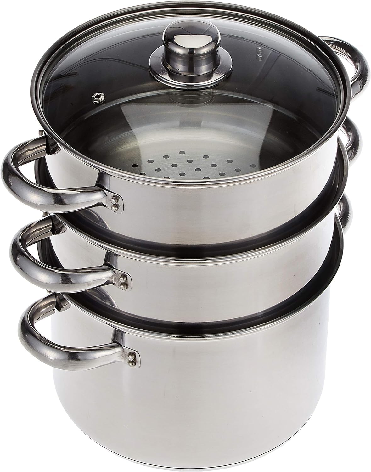 KitchenCraft 3-stufiger Dampfgartopf aus Edelstahl