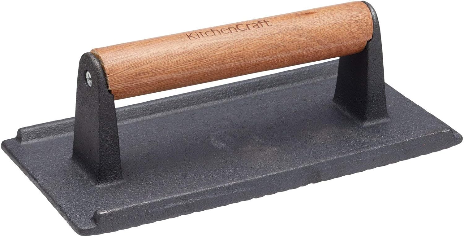 KitchenCraft Grillpresse aus Gusseisen