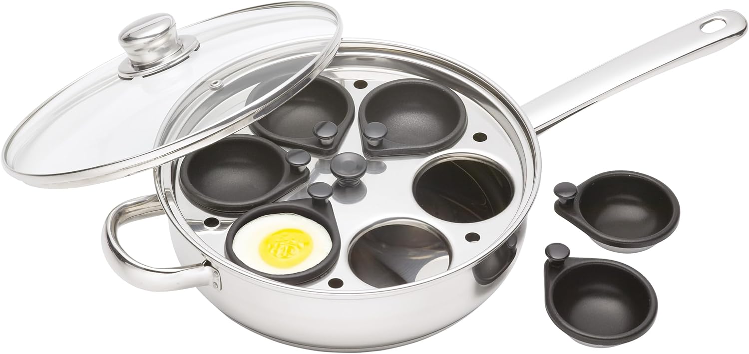 KitchenCraft Eierpochierer für 6 Eier