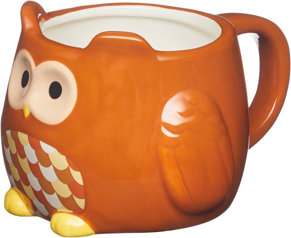 KitchenCraft Handbemalter Keramik-Eulenbecher