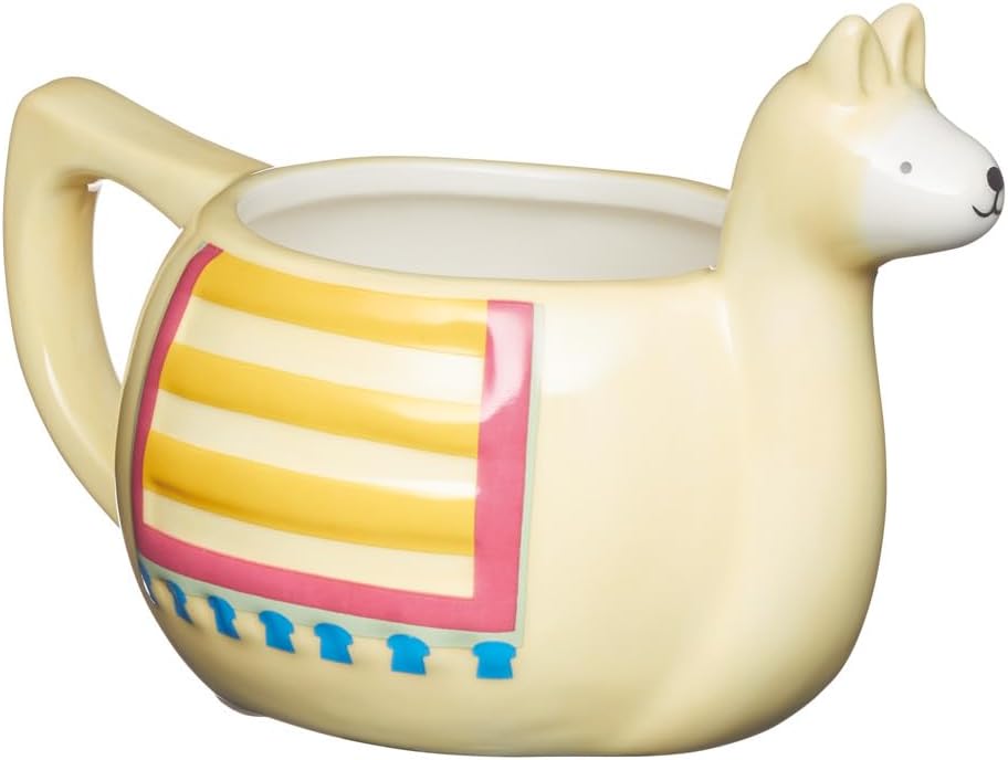 KitchenCraft Handbemalter Keramik-Lamabecher