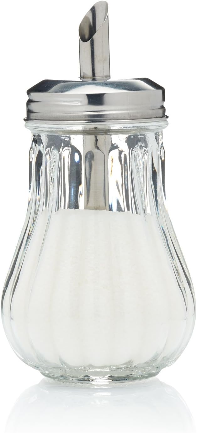 KitchenCraft Glas-Zuckerspender im Retro-Café-Stil