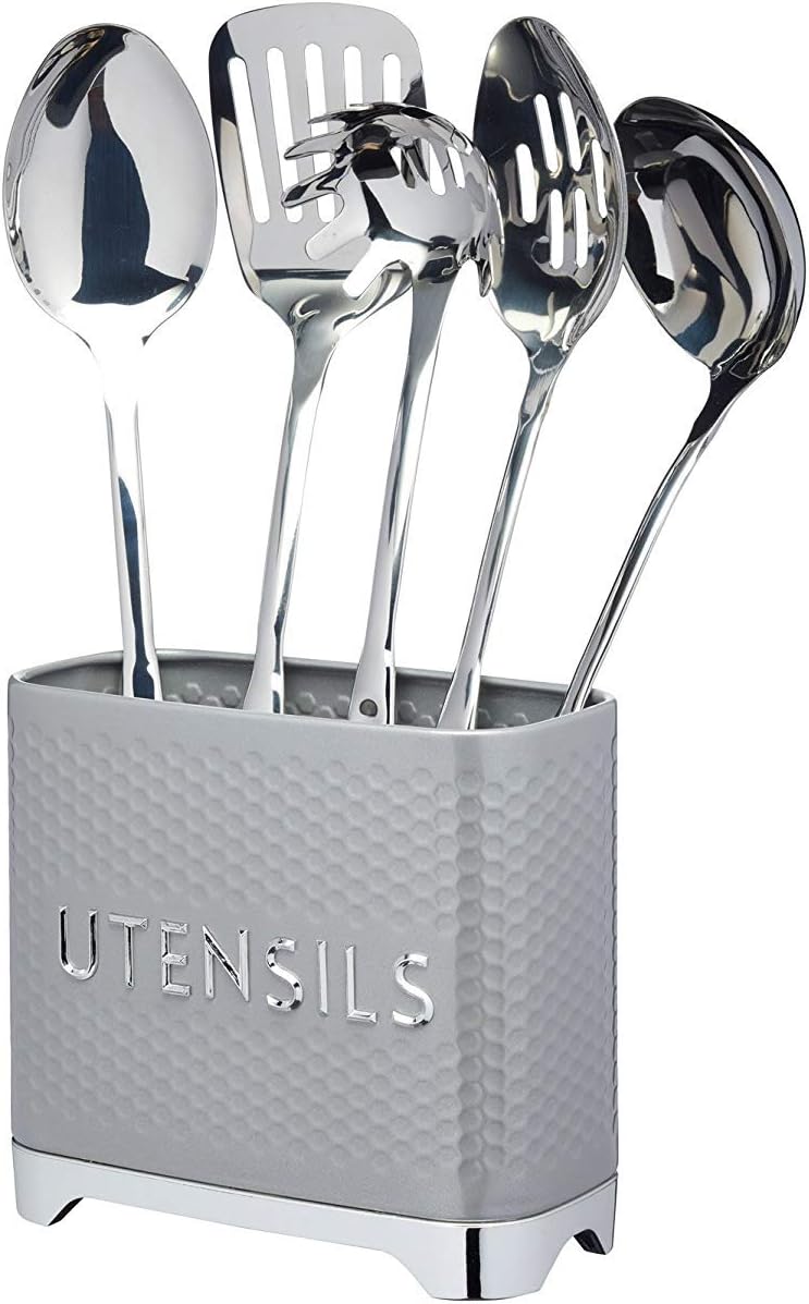KitchenCraft Lovello Utensilienhalter mit Texturmuster
