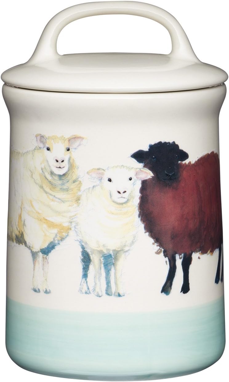 KitchenCraft Apple Farm „Sally Sheep" Keramik-Vorratsdose