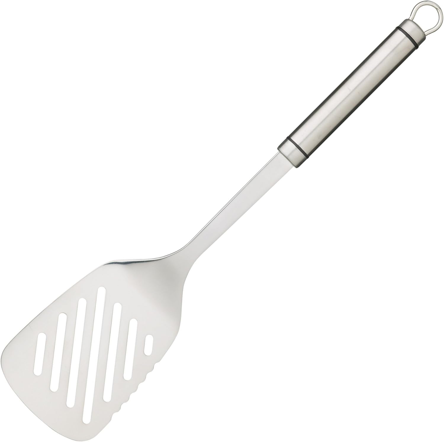 KitchenCraft Schlitzwender aus Edelstahl mit ovalem Griff