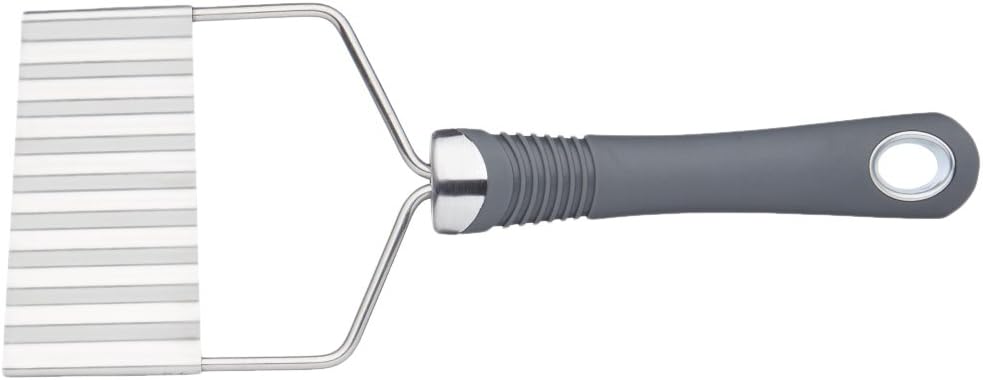 KitchenCraft Professioneller Wellenschnitt-Schneider mit Soft-Grip-Griff