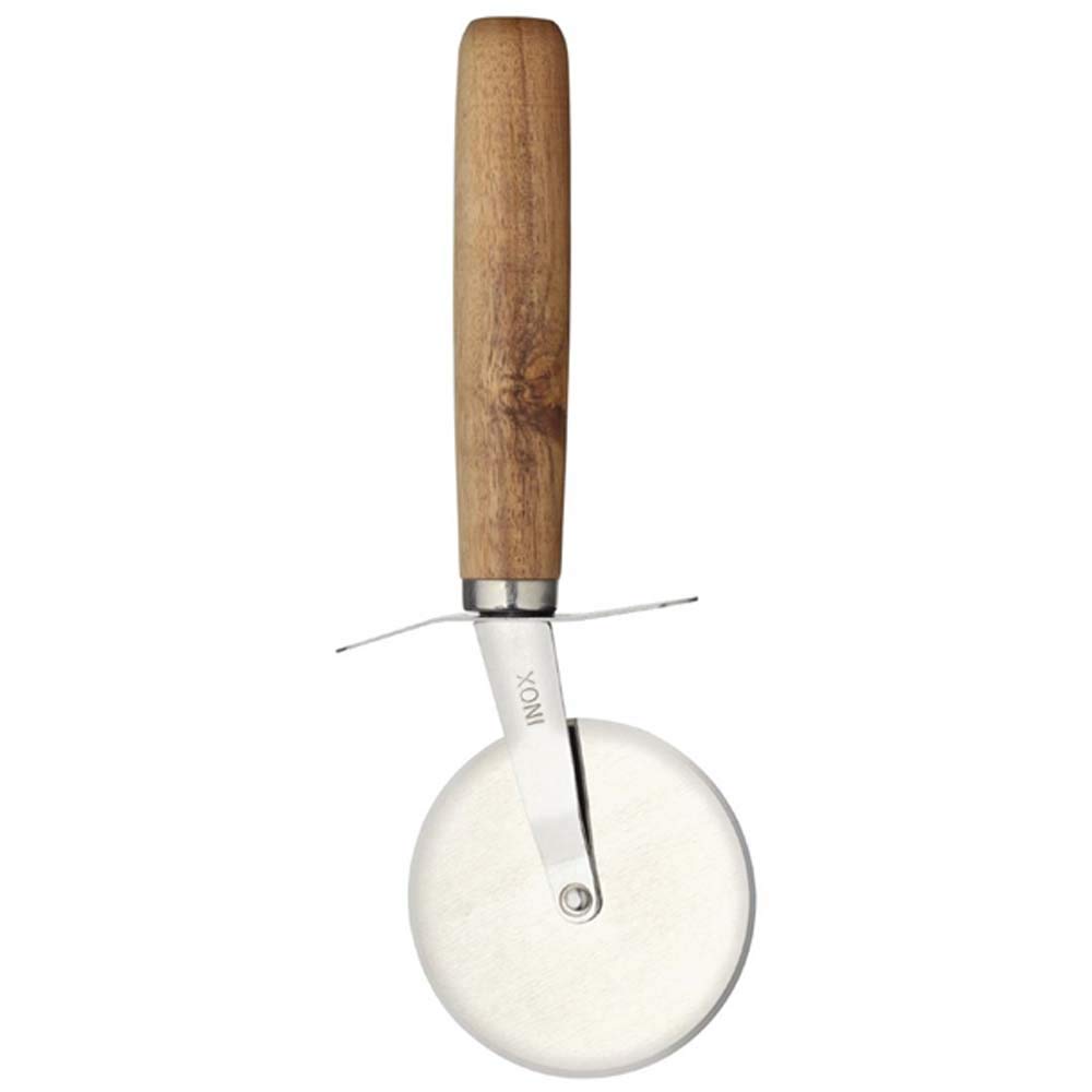 KitchenCraft World of Flavours Pizzaschneider mit Holzgriff