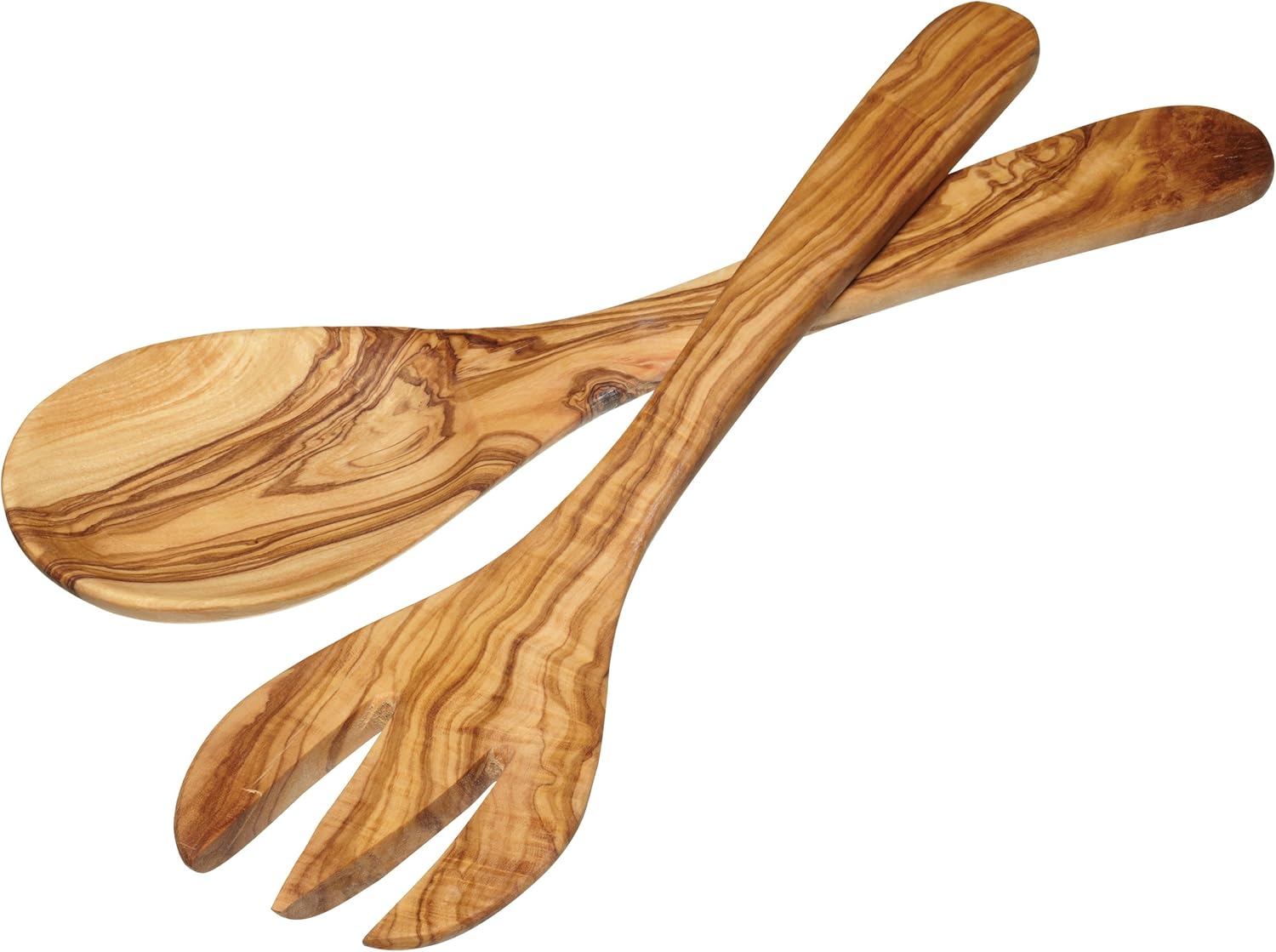 KitchenCraft World of Flavours Salatbesteck aus Holz (2er-Set)